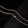 Chaînes WQQCR Gros Collier de perles d'or 6mm Europe et Amérique Cercle Article Décoration 50mm