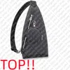 عبر الجسم TOP. M30936 DUO SLING BAG مصمم للرجال رسول حقيبة يد حمل حقائب القابض المحفظة الأفاق