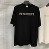 T-shirts pour hommes 20ss Summer VTM Witte Cute Hot Diamond Logo Strass Loose Short Sleeve Women's Cotton TEE T230317