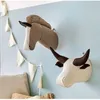 Wanddecor Baby Girl Room Decor Gevulde Animal Dog Rhinoceros Horse Olifant Kop Wand Mount Plush Toys Artwork Dolls PO Props Gift 230317
