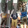 Herr shorts last shorts män cool kamouflage sommar avslappnad byxor märke knä längd bekväm kamo män solida shorts plus storlek G230316