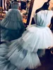 Robes de soirée Image réelle 2023 rose volants haut bas soirée à plusieurs niveaux gonflé Tutu robes de bal jolie formelle Abendkleider