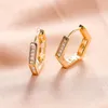 Creolen Kristall Klein Für Männer Frauen Mädchen Mode Kreative Geometrische Metall Huggie Ohrring Hiphop Schmuck Großhandel Geschenk