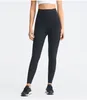 LL Kvinnor Yoga Leggings Fitness Nionde Byxa Legging Hög midja Höftlyft Elastiska Casual Joggingbyxor 6 färger