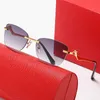 50% de réduction sur les lunettes de soleil 2023 New Leopard Head sans cadre Men de la mode Net Red Fashion pour la personnalité des femmes miroir de jambe optique Glotteskajia Nouveau