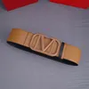 Mode Frauengürtel Designer Marke Gürtel Buchstaben Metallschnalle Bund für Jeans Kleid 7 cm breiter Gürtel Brauner Frauengürtel geeignet