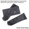 Fem fingrar handskar gratis leverans vinter herr mode fårskinn läder handskar mobiltelefon pekskärm utökad stil arm täckning 230317