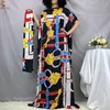 Vêtements ethniques vente mode classique vêtements africains dashiki robe tissu de soie femmes 2 pièces imprimé robe ample MS222 230317