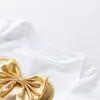 Clothing Sets Baby Girl Clothes White Cotton Rompers Golden Ruffles Baby Girls Tutu Skirt Shoes Headband Cute born Sets 230317