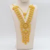 Necklace Earrings Set Wedding Fashion Gold Jewelry Coin Women Pendant Statement African Beads Earring Bracelet