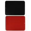 Bord mattor 2x silikonmatta kopp kudde diy kök vattentätt värme tabellen placemat svart röd