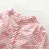 Chemisiers pour femmes Chemises D'été Femmes Chemisier Coton Littéraire Feuilles Imprimer Lanterne Manches Col Montant Trois Quarts Manches Chemises Femmes 230317