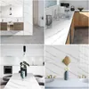 Wall Stickers Self-adhesive 3d Marble Wallpaper Waterproof Non-slip Floor Sticker Living Room Bathroom Kitchen Backsplash Tiles Peel And