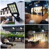 Farola solar para exteriores Lámparas de pared LED COB con 3 modos de luz Material impermeable de inducción del cuerpo humano para terraza de jardín usastar