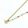 Chains 2023 Trend Splicing Enamel Craft Choker Female Stainless Steel Gold-plated Ot Buckle Star Color Necklace For Women Jewelry