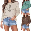 Sweats à capuche pour femmes Sweatshirts automne et hiver coton mode Malinois maman alphabet chien imprimé baggy à manches longues grande taille pull 230317