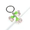 Söta fruktnyckelringar 3D akryl körsbär persika Apple Strawberry Keychain Keyring Car Holder Bag Pendant Accessories Jycken gåva för kvinnor flickor barn