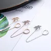 Hoop Earrings Animal For Women White Rhinestone Small Dinosaur Fashion Jewelry Simple Cute Ear Pendant 2023