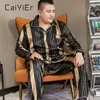 Pigiama da uomo CAIYIER 3XL-5XL Pigiama da uomo invernale di grandi dimensioni Set colletto rovesciato Pantaloni a maniche lunghe Sleepwear Luxury Male Pat Loungewear 230317