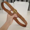 Moda Letra de 3 cores Botão de metal cinto Cintos de couro para calças de jeans Fashion Celt Belt Brown Women Belt Largura 3cm