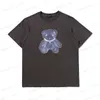 Mäns T-shirts We11Done Huang Xiaoming Samma reflekterande Pearl Chain Bear tryckt kortärmad T-shirt för män och kvinnor koreansk version T230317