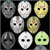 Maschere per feste Jason Vs Black Friday Horror Killer Mask Costume Cosplay Masquerade Hockey Baseball Protezione Drop Delivery Home Garden Dh0Cy