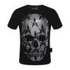 Herrtröjor Pikétröjor Designer Herr Skull Diamond t-shirts Kortärmade varumärke vår och sommar hög o-halskvalitet Skulls T-shirt T-shirts #CH31