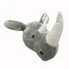 Wall Decor CREATIVE forest animals wild for children room design Wall decoration Animal Head Rhinoceros plush stuffed toys 230317