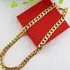 Catene Curb Chain Collana da uomo riempita in oro giallo Catene di personalità prepotente ruvide