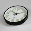 Wall Clocks 12inches/30cm Simple Clock Decorative Movement Luminous For Home Living Room (Black)