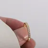 Anéis de casamento Silver Color Copper Lace Cubic Zirconia Fin Golden Ajuste para mulheres delicadas para presentes de joias elegantes Bijou