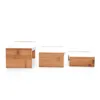 Jewelry Pouches Natural Bamboo And Wood Jade Necklace Ring Display Stand Stool Three-piece Bracelet Rack