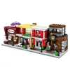 Bloco de construção da casa Mini City Store View View Snack Street Boys and Girls Greeds Toys