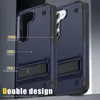 Dual Layer Slim Armor Combo Standstand Case Case voor iPhone 14 Mini 13 X XS XR 12 7 8 Plus 11 Pro Max Siliconen Cover Shockproof