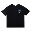 T-shirty męskie Wysokiej jakości Rhude New Time Tunnel High Street Fashion Lose T-shirt dla par T230317