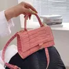 Fabriksdirektförsäljning timglas Nya krokodiler mönster utländsk stil mångsidig en axel msenger väska mode hand liten flicka designer purses dame handväskor