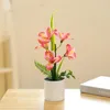 Fiori decorativi Artificiale Farfalla Orchidea Bonsai Fiore finto con vaso Decorazione della tavola di casa per la decorazione