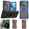 Car Mount Holder Shockproof Cases For Samsung A34 A54 5G Moto G play 2023 Power 2022 G Pure E22 E22i Hybird Layer Hard Metal Finger Ring Support Magnetic Defender Cover