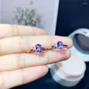 Cluster Rings Natural Tanzanite Ring For Engagement 5mm 7mm Silver Solid 925 Jewelry