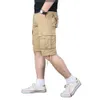 Herr shorts mode last shorts bomull män avslappnade taktiska shorts byxor lösa baggy strandshorts militär armé stil rak korta kläder g230316