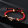 Bracelets de charme de mode Hair Crystal style ethnique Bracelet tressé Corde à main féminine faite titane