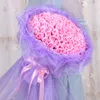 Dekorativa blommor Creative Gift 99 Simulerad Rose Soap Flower Round Handhållen Bukett Valentinsdag Födelsedag Thanksgiving Foam