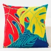 Kissen handbemalt Blumen Vögel Blatt Abdeckung Fall Home Decor Dekoration rot gelb blau Kissenbezug Sofa Stuhl Taille