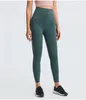 LL Kadın Yoga Tayt Spor Dokuzuncu Pantolon Legging Yüksek Bel Kalça Kaldırma Elastik Rahat koşu pantolonları 6 Renkler