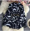 Women's Blouses A598 PREPOMP 2023 Spring Women Oversized Shirt Stand Collar Tie Dye Print Long Lantern Sleeve Fashion Causual Blouse