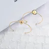 Bangle Stainless Steel Jewelry Thin Circle Adjustable Bracelets For Women Golden Heart Round Charm Bangles Pulseras Mujer Free Shiping