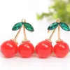 Stud Earrings Ladies Lovely Fruit Funny Party Jewelry Cute Exaggerate Sweet 3D Cherry Earrings.