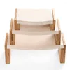 Jewelry Pouches Natural Bamboo And Wood Jade Necklace Ring Display Stand Stool Three-piece Bracelet Rack