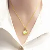 Choker Luxury Fashion Sparkling 24k Gold Rhinestone Pendant Necklace Ladies Girl Thin Chain Party Wedding Jewelry Gift