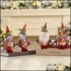 Christmas Decorations Tree Pendant Plush Hanging Ornaments Santa Reindeer Snowman Doll With Bells Party Xbjk2209 Drop Delivery Home Dhyj9